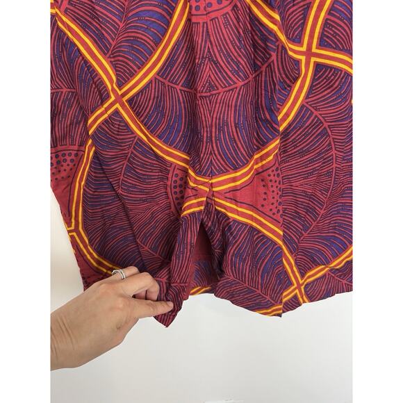 Size 14 Ashro Sheath Pink Yellow Datenight Party Cruise Dress African Ankara - Picture 10 of 12